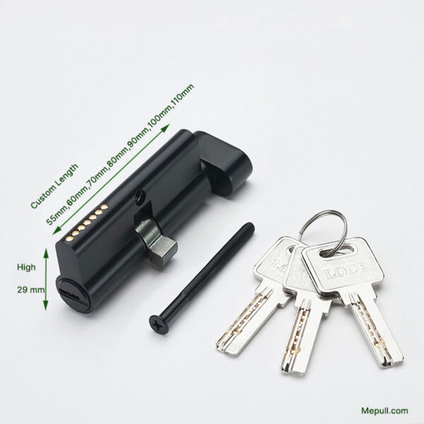 Mepull Black Cylinder Lock 01