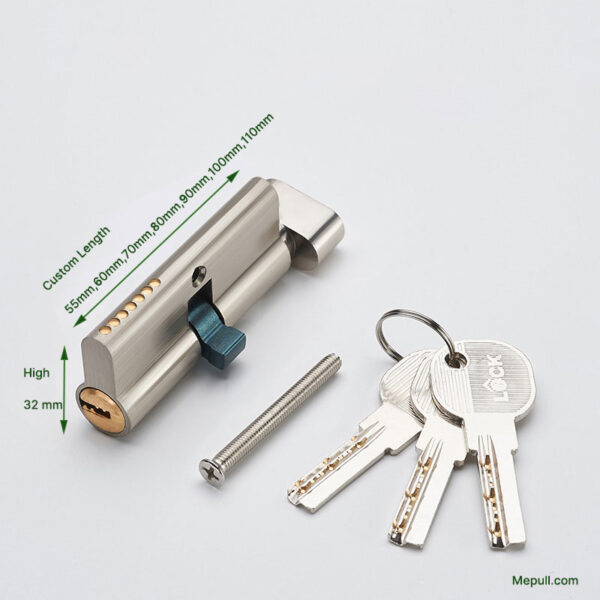 Mepull Satin Nickel Cylinder Lock 02