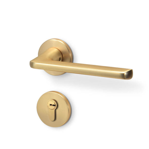 brushed gold door handles