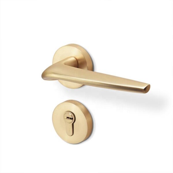 satin gold door handle