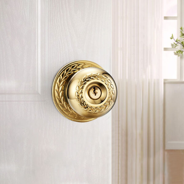 Gold Entry Door Knob