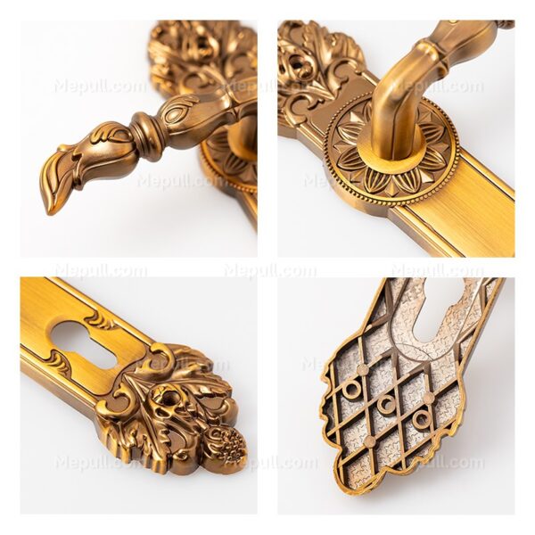 Floral Embossed Fire Flame Patterned Door Handle 85462 4133 3