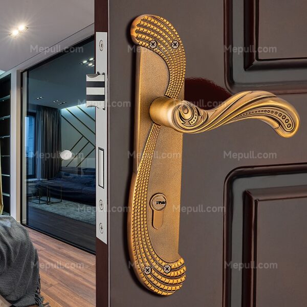 Textured Snake Skin Pattern Mae Aluminum Door Lever Handle 8546 903 2